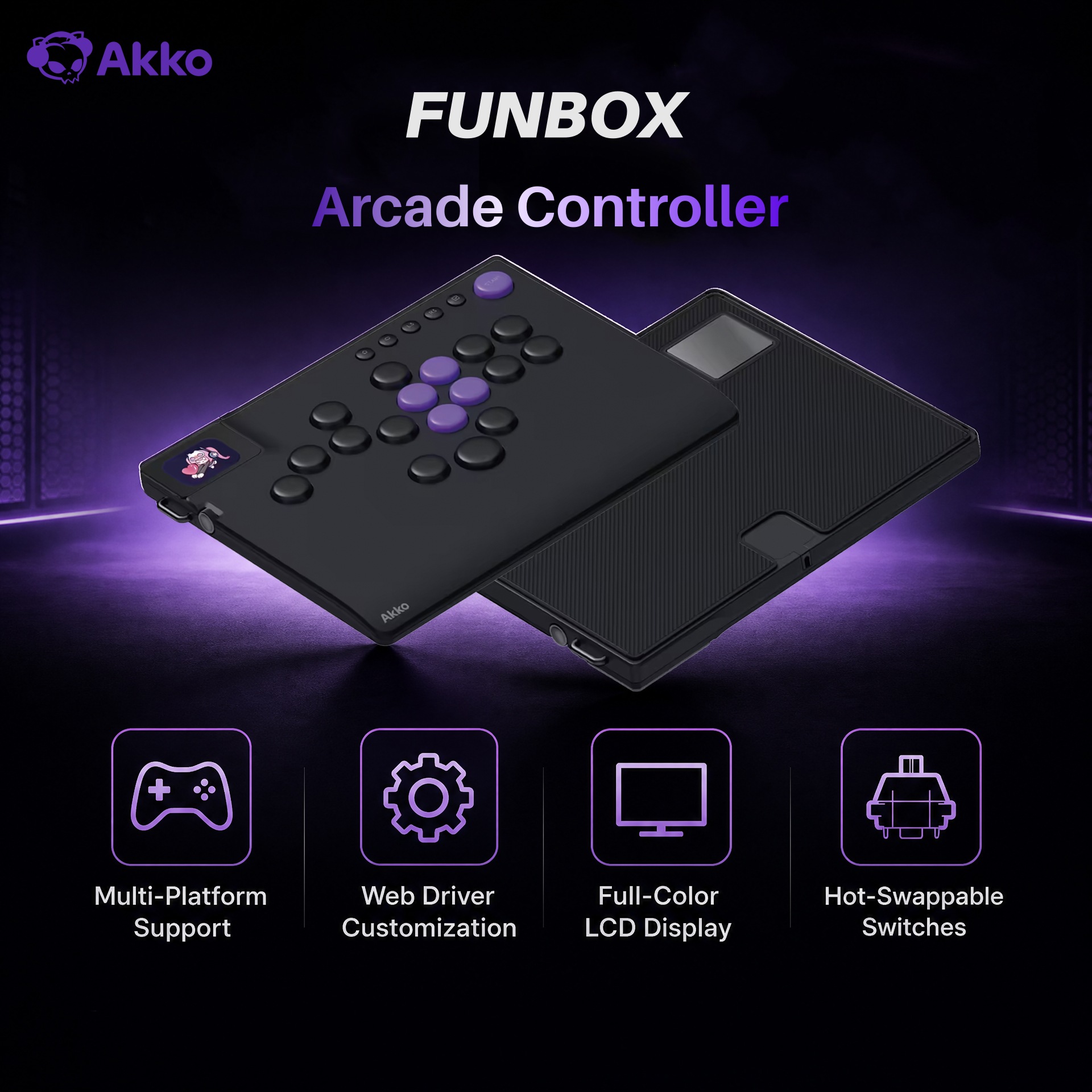 Controlador Akko FUNBOX Magnet - Arcade No avaliação e preço